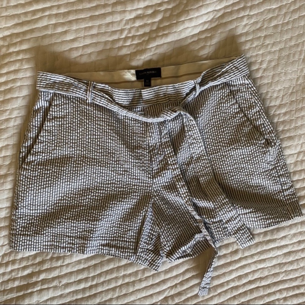 Banana Republic Striped Belted Shorts